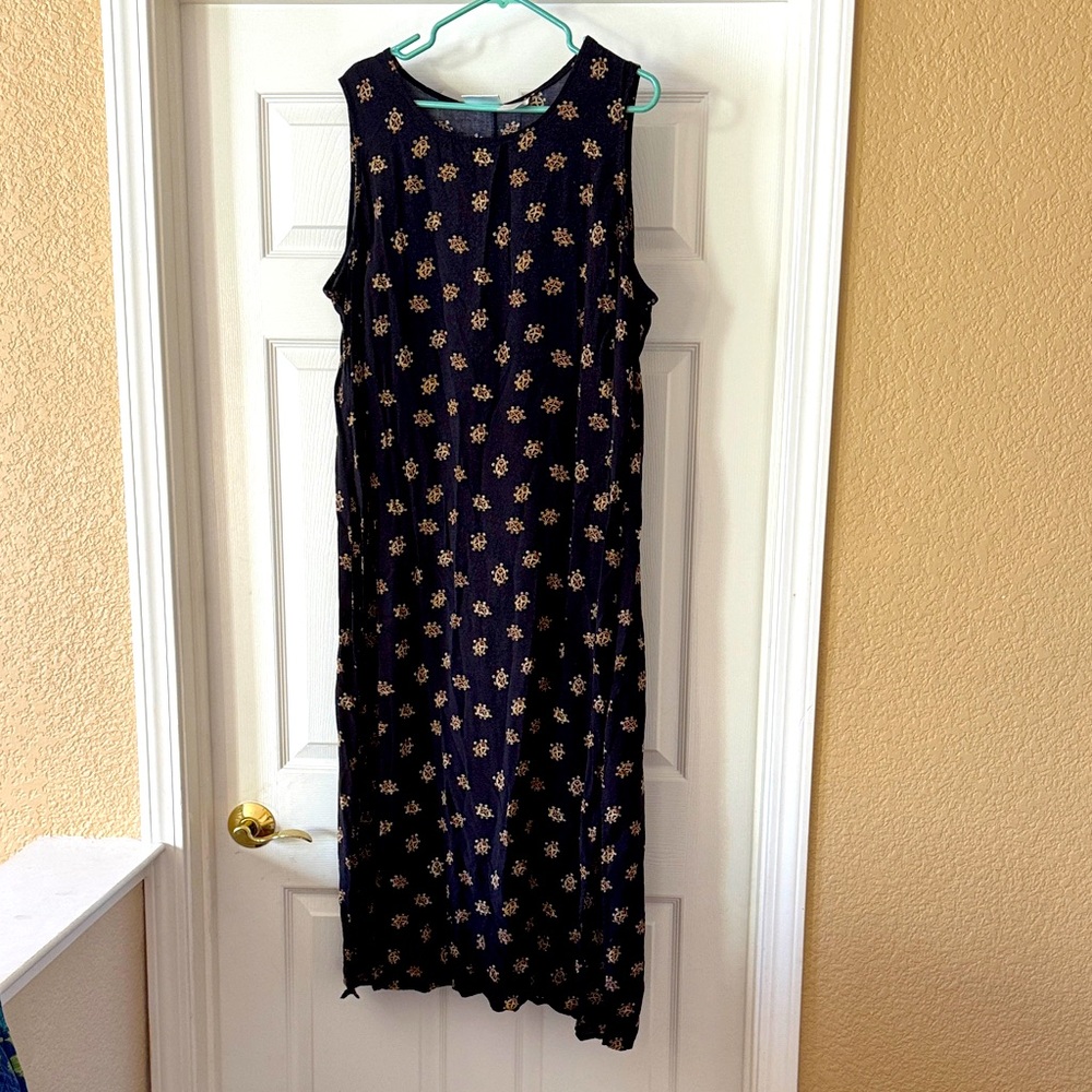 Worthington Black and brown Floral Midi Dress